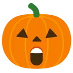 faccina stupita + zucca di Halloween