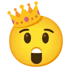 faccina stupita + corona