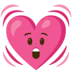 faccina stupita + cuore che batte