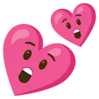 faccina stupita + due cuori