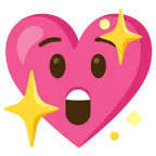 faccina stupita + cuore che luccica