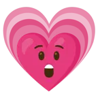 faccina stupita + cuore che cresce