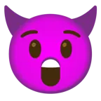 faccina stupita + faccina con sorriso e corna