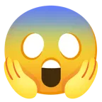 faccina stupita + faccina terrorizzata