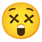 faccina stupita + faccina frastornata