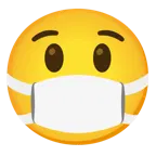 faccina stupita + faccina con mascherina