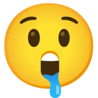 faccina stupita + faccina che sbava