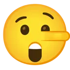 faccina stupita + faccina bugiarda