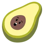 faccina stupita + avocado