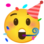 faccina stupita + faccina che festeggia