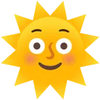 faccina imbarazzata + faccina sole