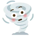 faccina imbarazzata + tornado