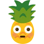 faccina imbarazzata + ananas