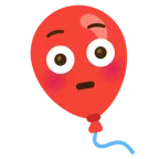faccina imbarazzata + palloncino