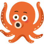 faccina imbarazzata + polpo