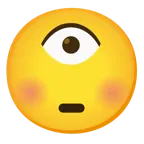 faccina imbarazzata + occhio