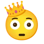 faccina imbarazzata + corona