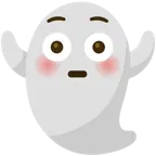 faccina imbarazzata + fantasma