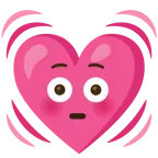 faccina imbarazzata + cuore che batte