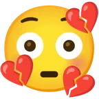 faccina imbarazzata + cuore infranto