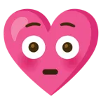 faccina imbarazzata + cuore con fiocco