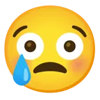 faccina imbarazzata + faccina che piange