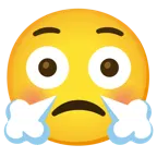 faccina imbarazzata + faccina che sbuffa