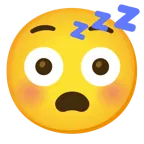 faccina imbarazzata + faccina che dorme