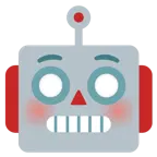 faccina imbarazzata + faccina di robot