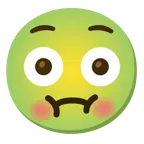 faccina imbarazzata + faccina nauseata