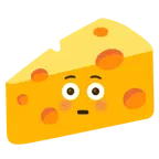 faccina imbarazzata + fetta di formaggio