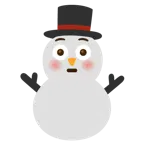 faccina imbarazzata + pupazzo di neve senza neve
