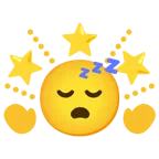 sleeping face + glowing star