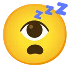 sleeping face + eye