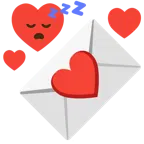 sleeping face + love letter