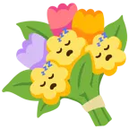 sleeping face + bouquet