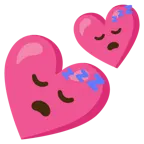 sleeping face + two hearts