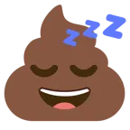 sleeping face + pile of poo