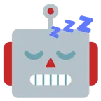 sleeping face + robot