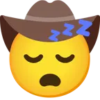 sleeping face + cowboy hat face