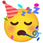 sleeping face + partying face