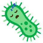 sleeping face + microbe