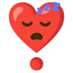sleeping face + heart exclamation