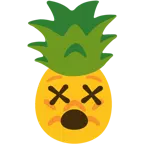 faccina frastornata + ananas
