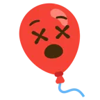 faccina frastornata + palloncino