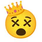faccina frastornata + corona