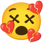 faccina frastornata + cuore infranto