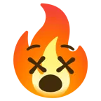 faccina frastornata + fuoco