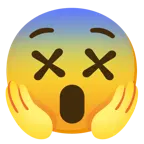 faccina frastornata + faccina terrorizzata