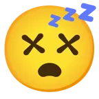 faccina frastornata + faccina che dorme